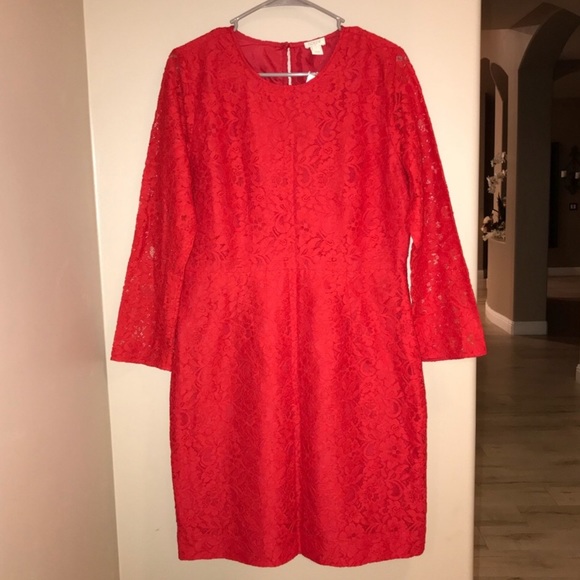 J. Crew Dresses & Skirts - J. Crew Red Lace Dress J. Crew Dresses & Skirts - J. Crew Red Lace Dress